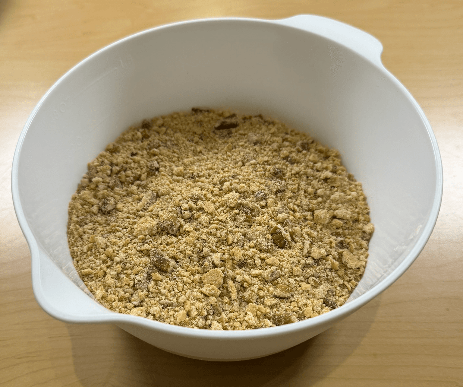 Graham cracker crust steps 1-4